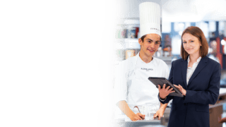 Duo étudiants en tenue pro background